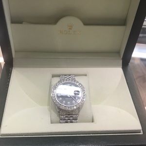 Rolex DateJust custom diamonds